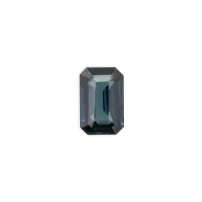 1.72ct Emerald Cut Deep Teal Blue Madagascar Sapphire SF229