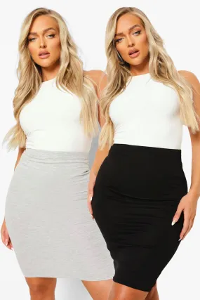 2 Pack Mixed Basic Midi Skirts