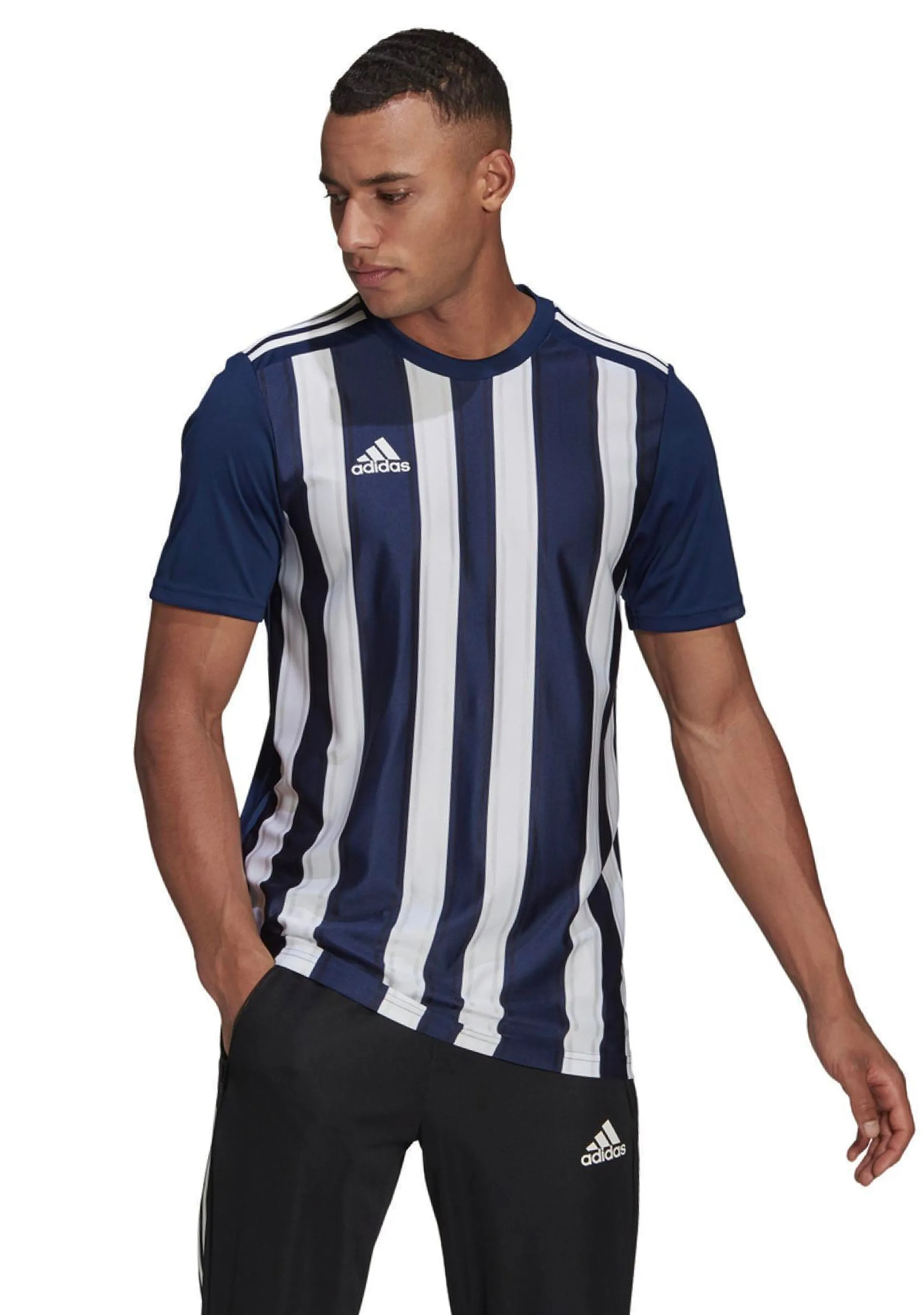 Adidas Mens Striped 21 Jersey Navy/White  GN5847