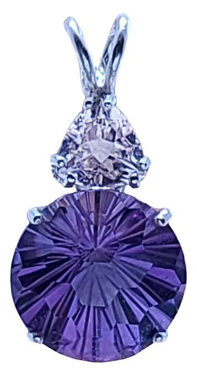 Amethyst Super Nova? with Trillion Cut Danburite