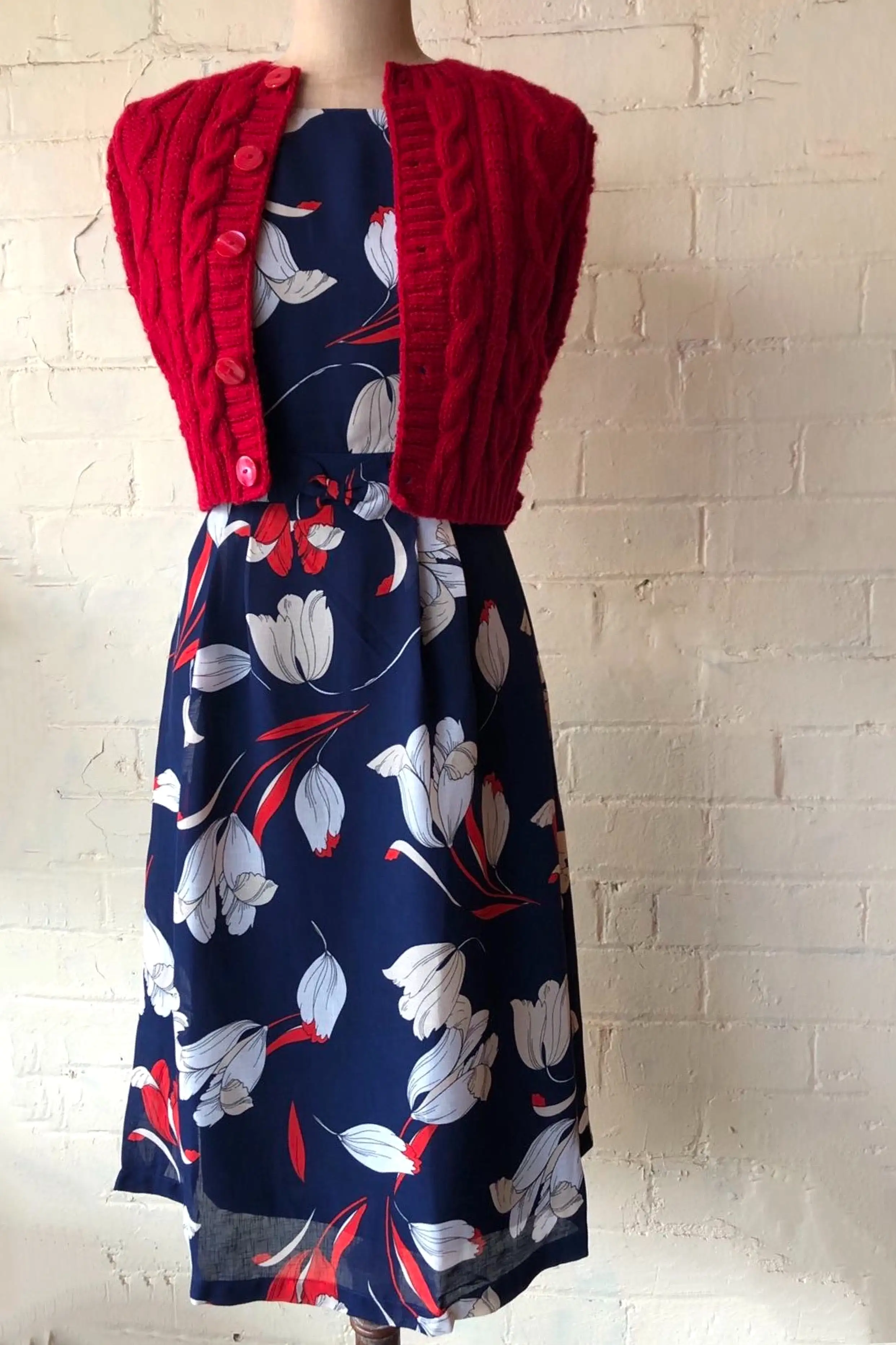 Anderson Navy & Red Floral Dress