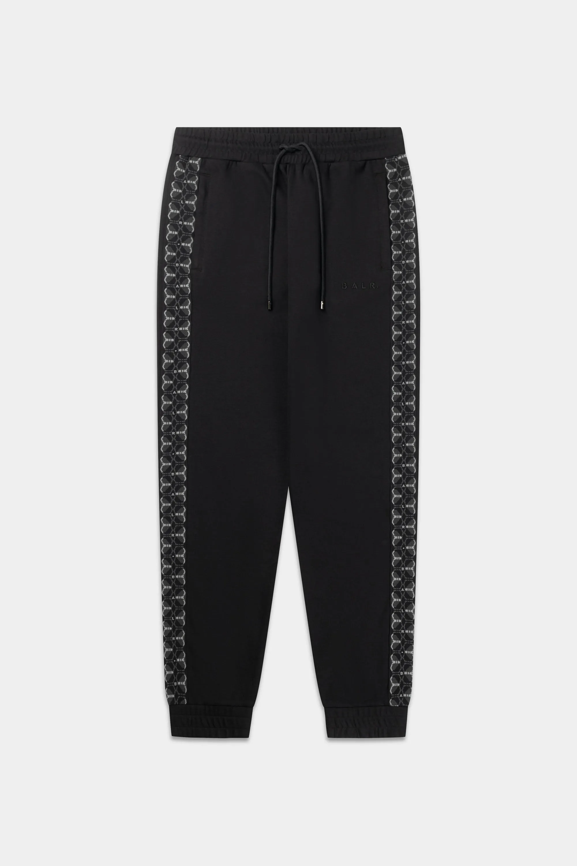 BALR. Monogram Tape Regular Fit Track Pants Jet Black