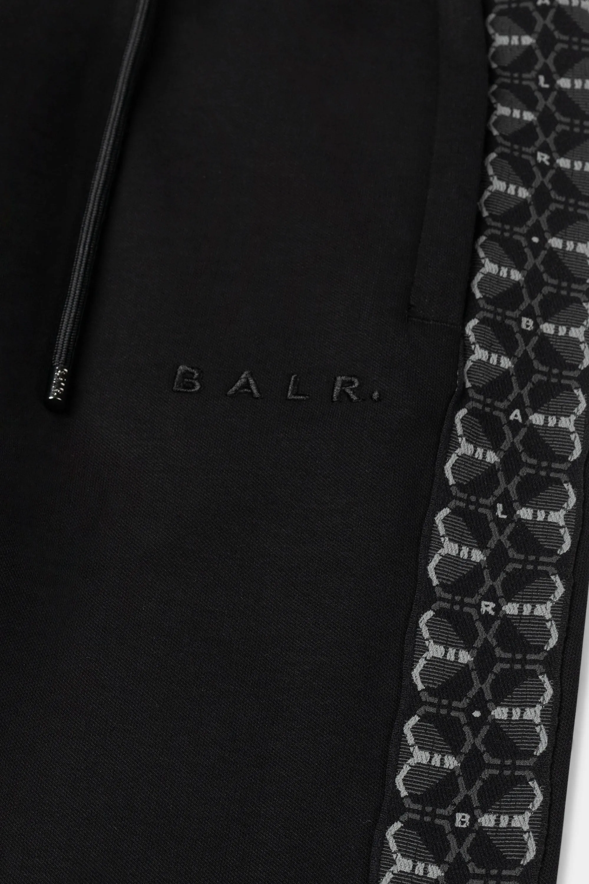 BALR. Monogram Tape Regular Fit Track Pants Jet Black