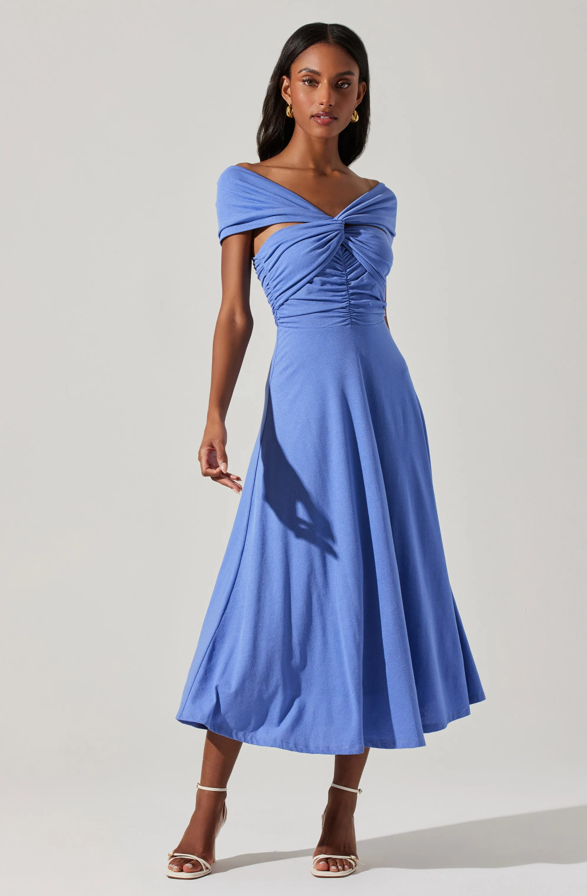 Balto Off Shoulder Midi Dress