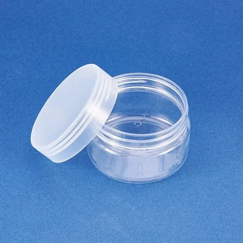 Bead Storage Containers, Organizer Jars, Wide-Mouth, Plastic, Clear, 6.7x4.2cm