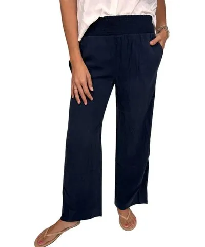 Bella Dahl Wide Leg Pants In Navy