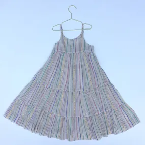 Bonpoint Long Metallic Stripe Cotton Sundress