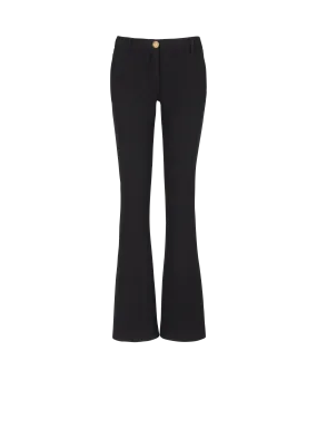 Bootcut crepe trousers