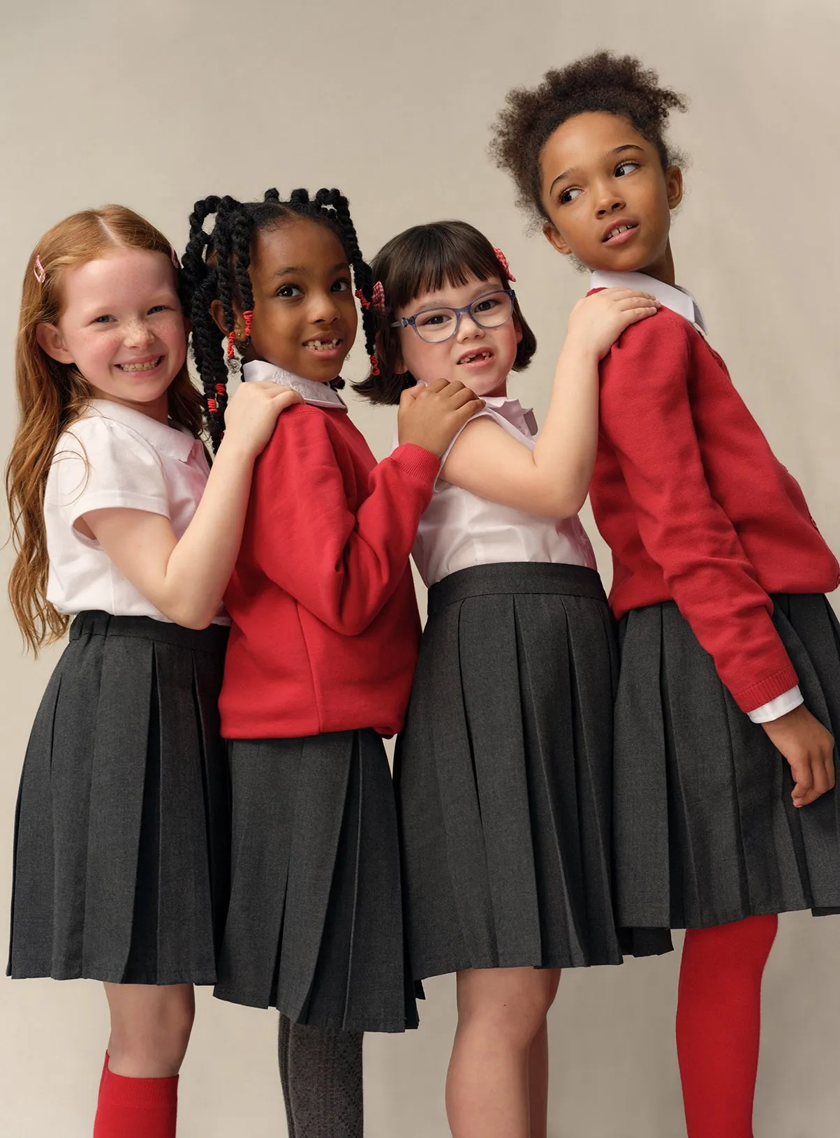 Buy Grey Permanent Pleat Skirts 4 Pack 7 years | Skirts and shorts | Tu