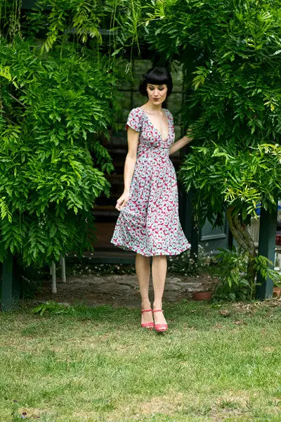 Chantelle Red & Blue Floral Dress