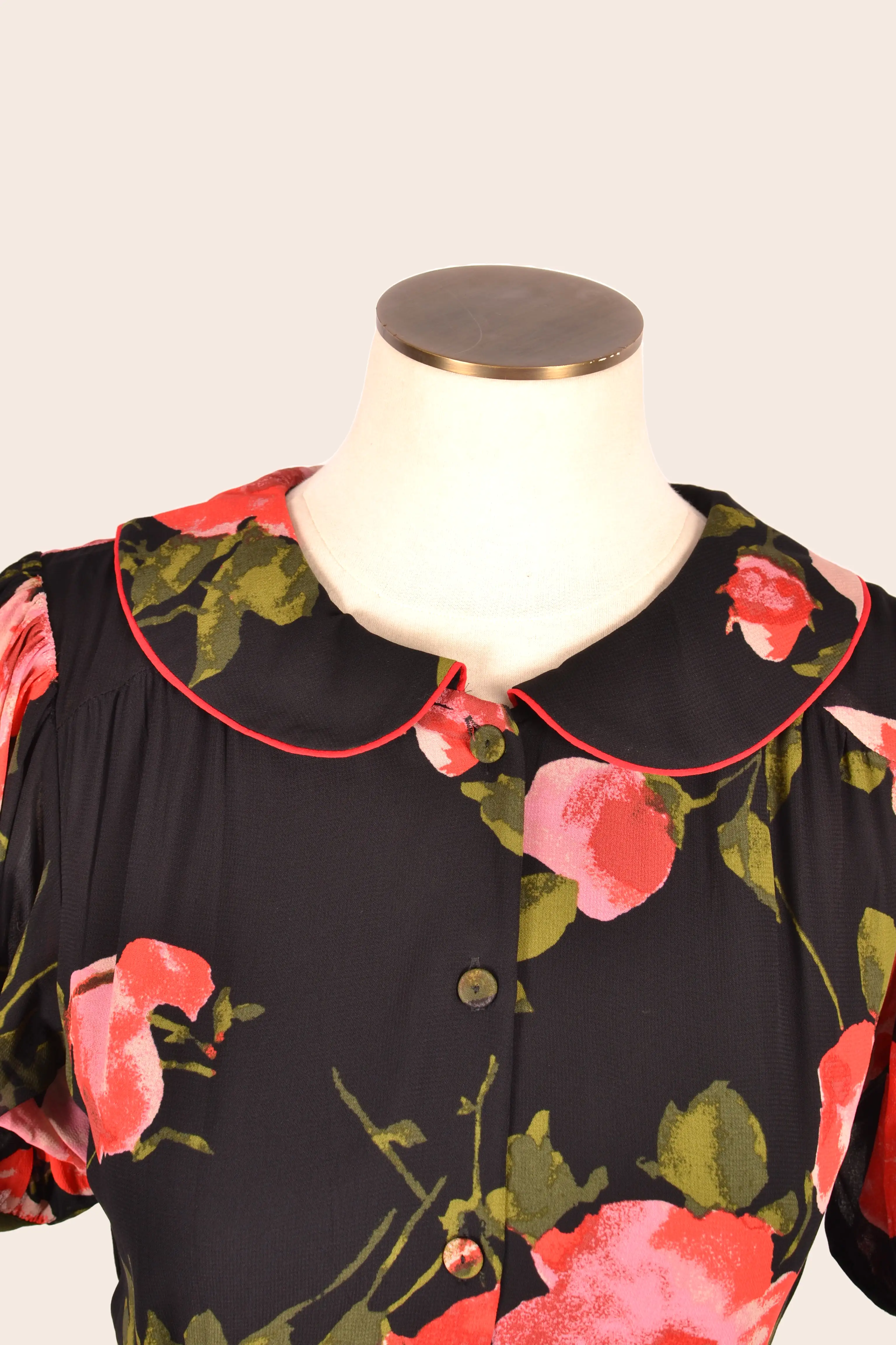 Charlie Red & Black Floral Dress