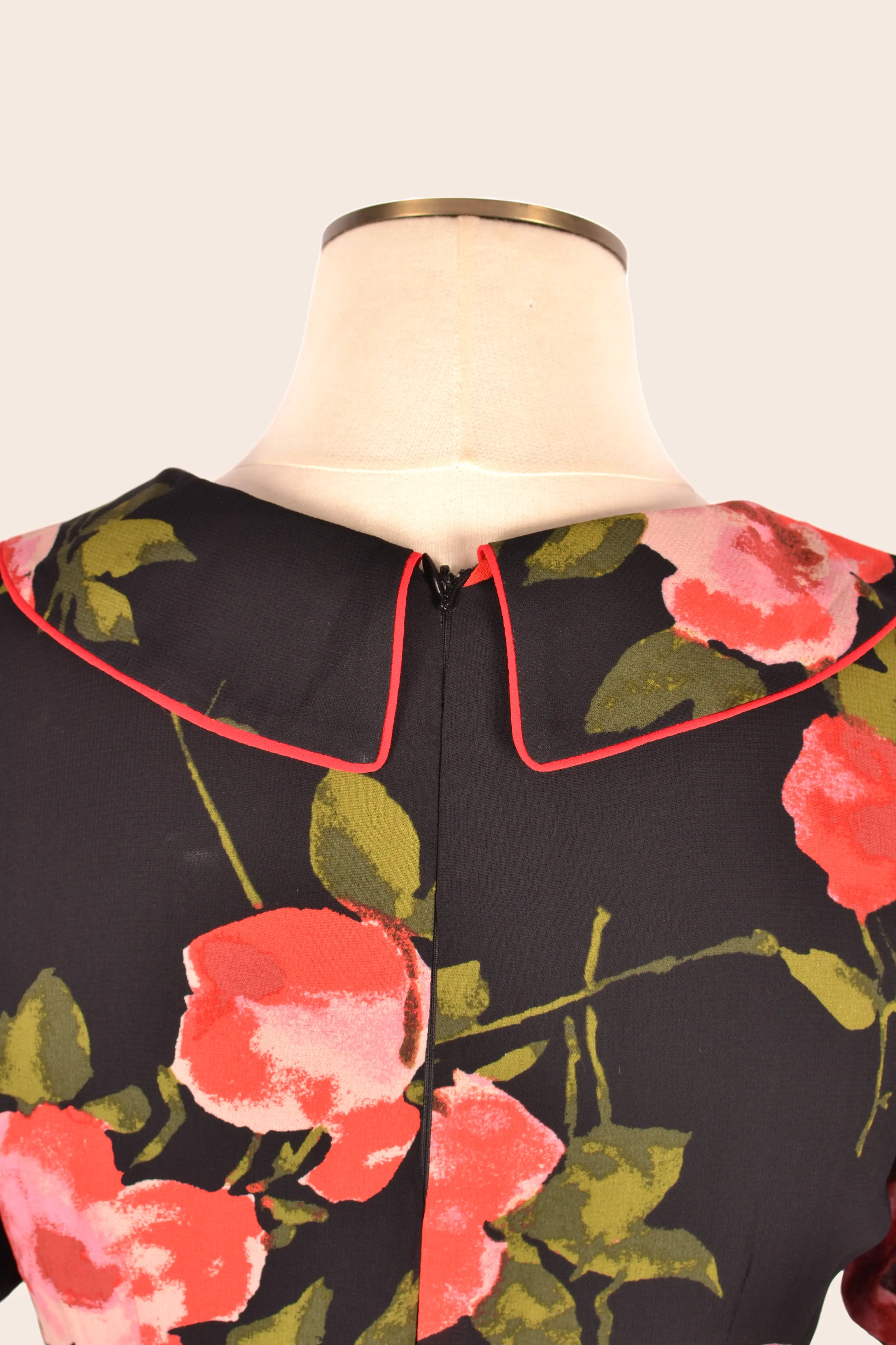 Charlie Red & Black Floral Dress