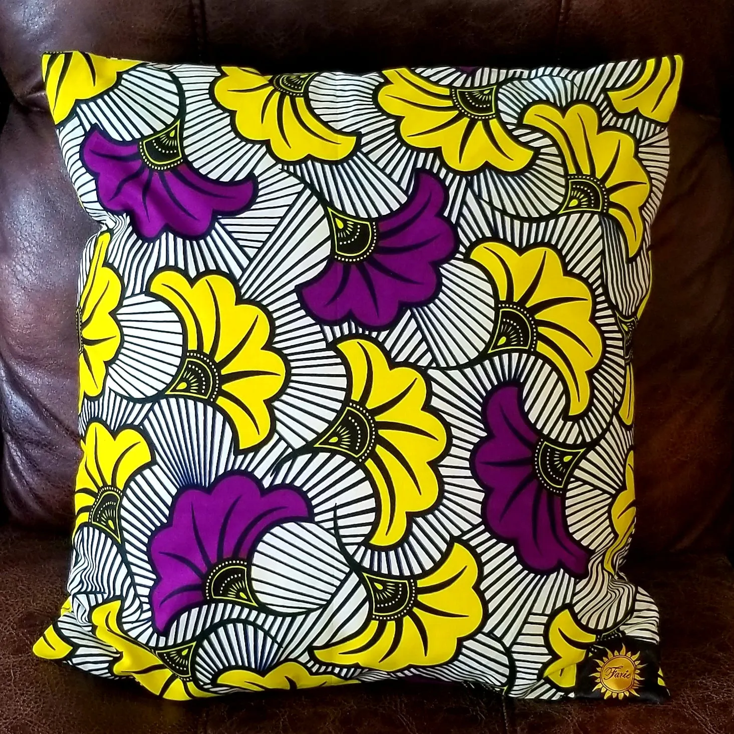 Chido Decorative Pillows-Purple/Yellow