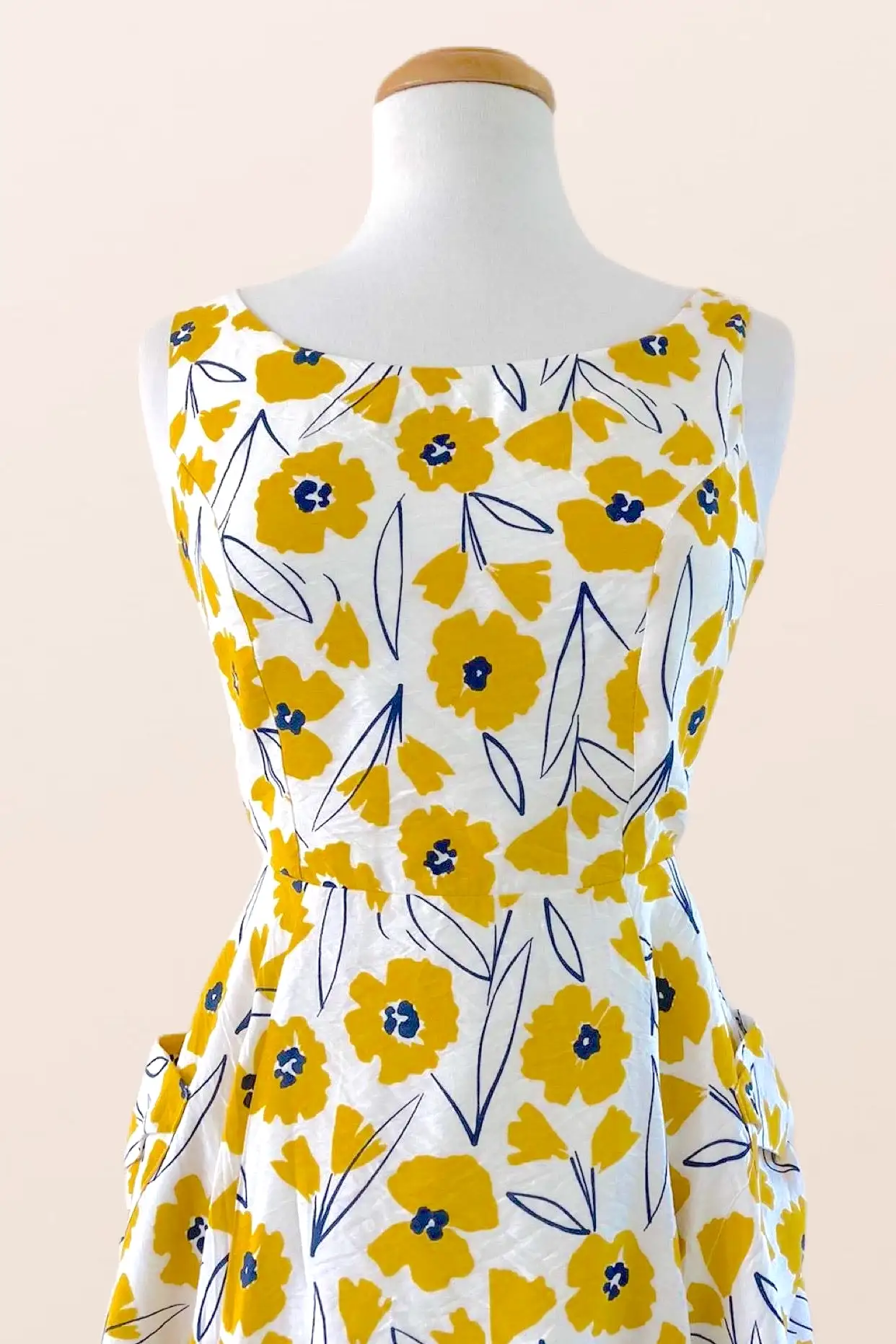 Chita Mustard & Cream Floral Dress