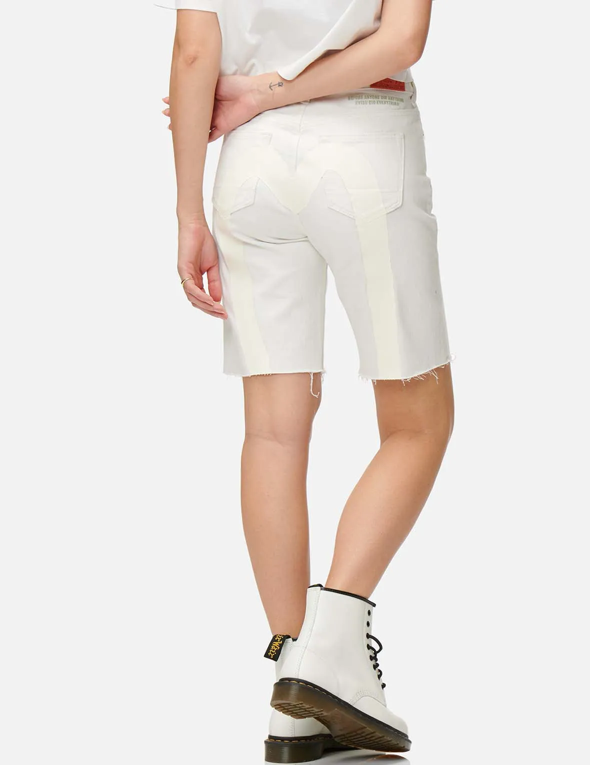 Daicock White Denim Shorts