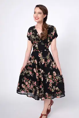 Dakota Black Floral Dress