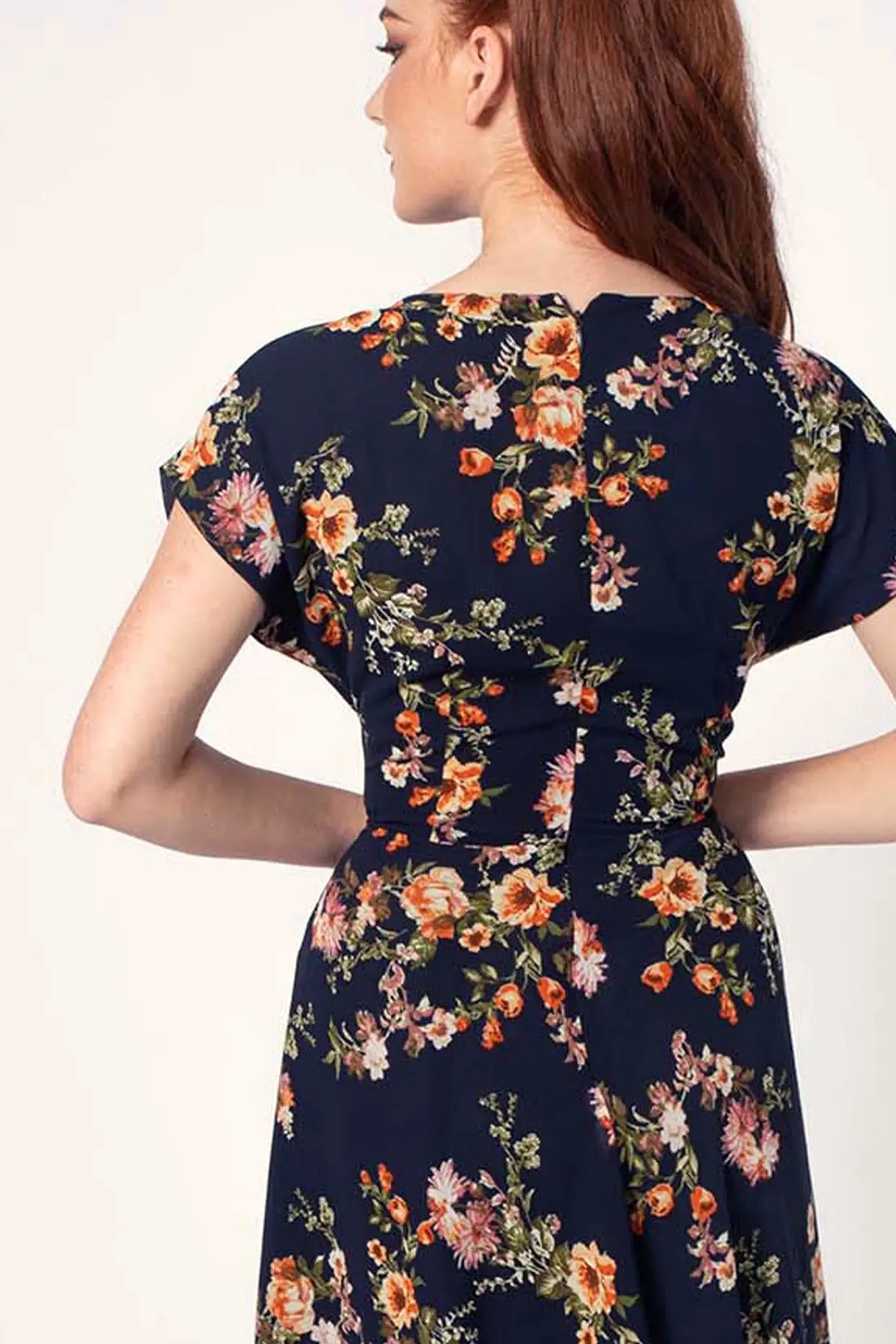 Dakota Navy / Orange Floral Dress