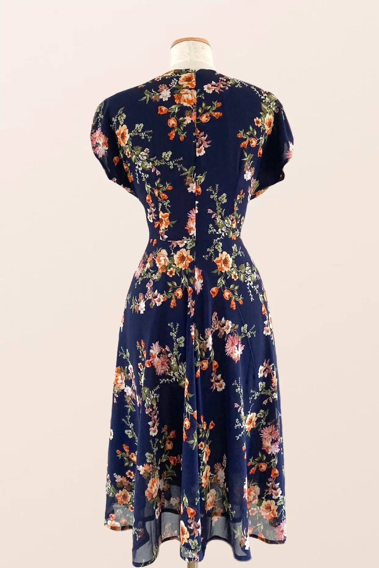 Dakota Navy / Orange Floral Dress