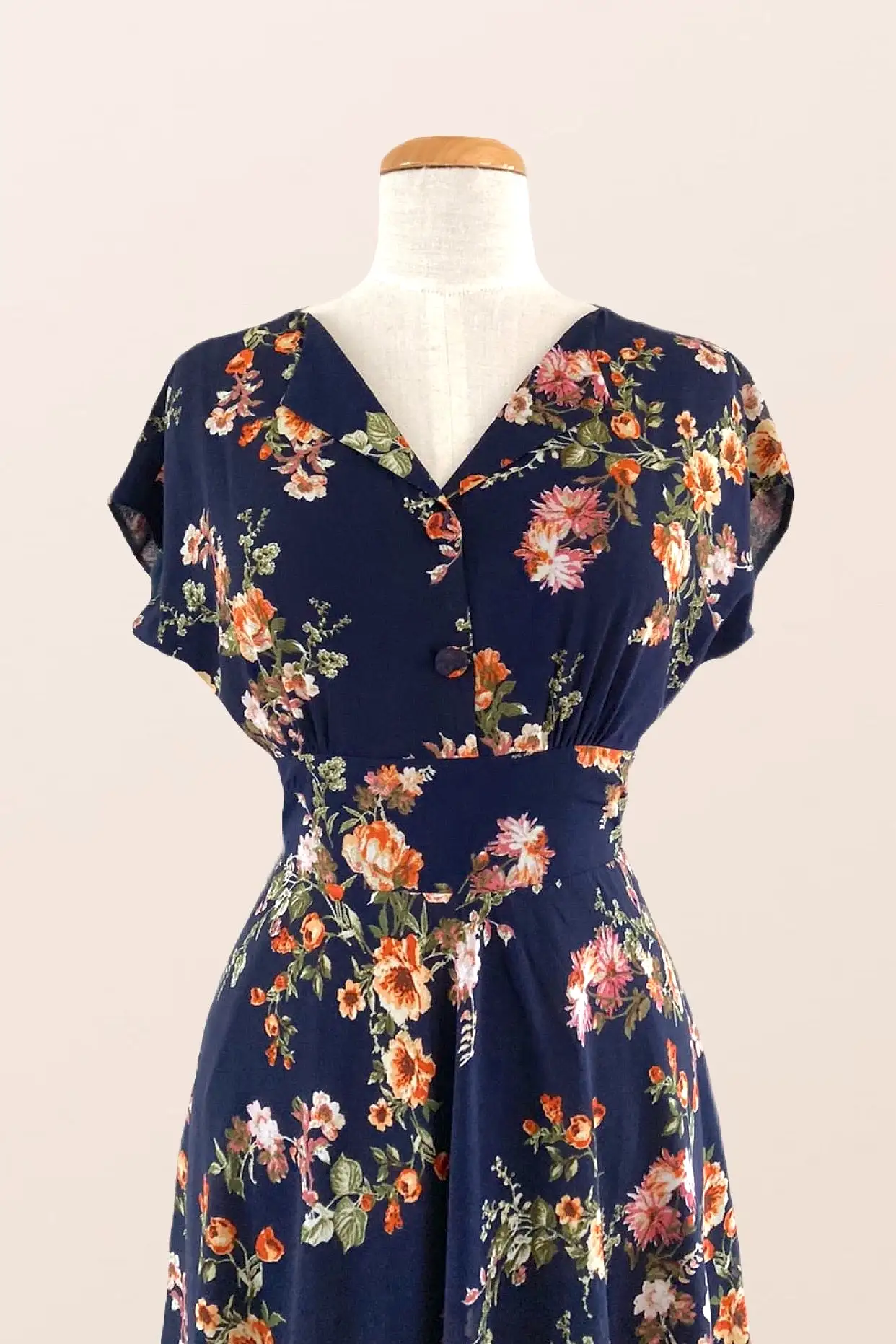 Dakota Navy / Orange Floral Dress