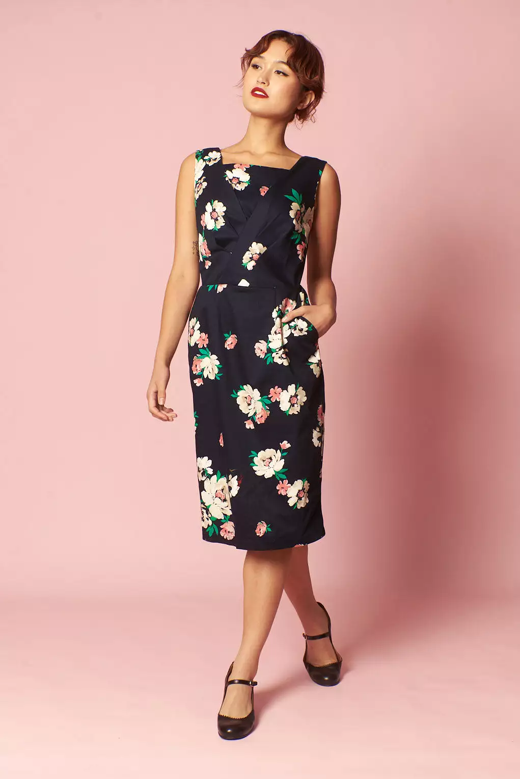 Dalena Navy Floral Dress