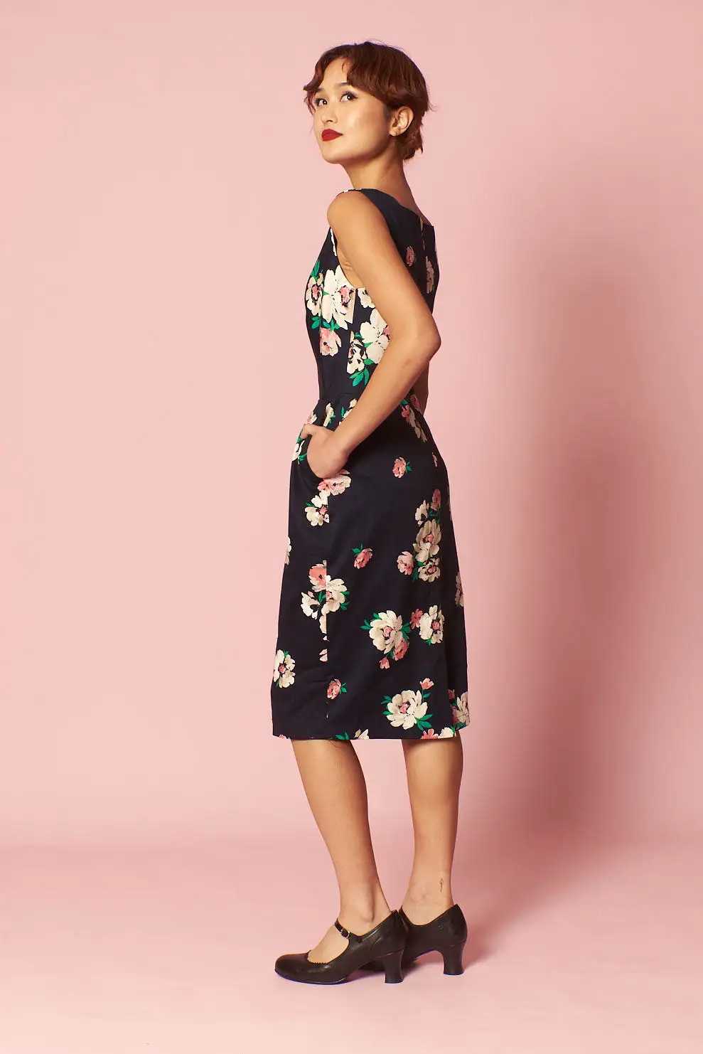 Dalena Navy Floral Dress