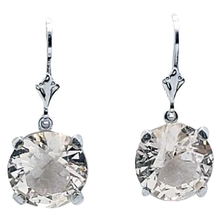 Danburite 12mm Round Dangle Earrings Special 3