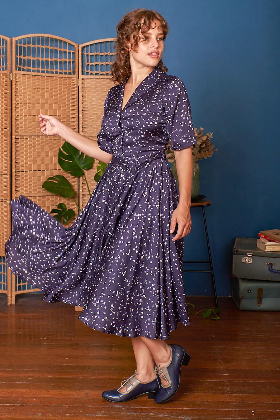 Dandelion Violet Floral Dress