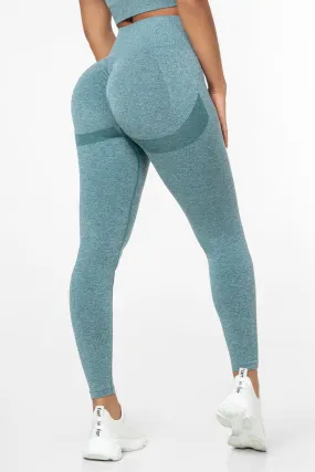 Dark Green Peachy Scrunch Leggings