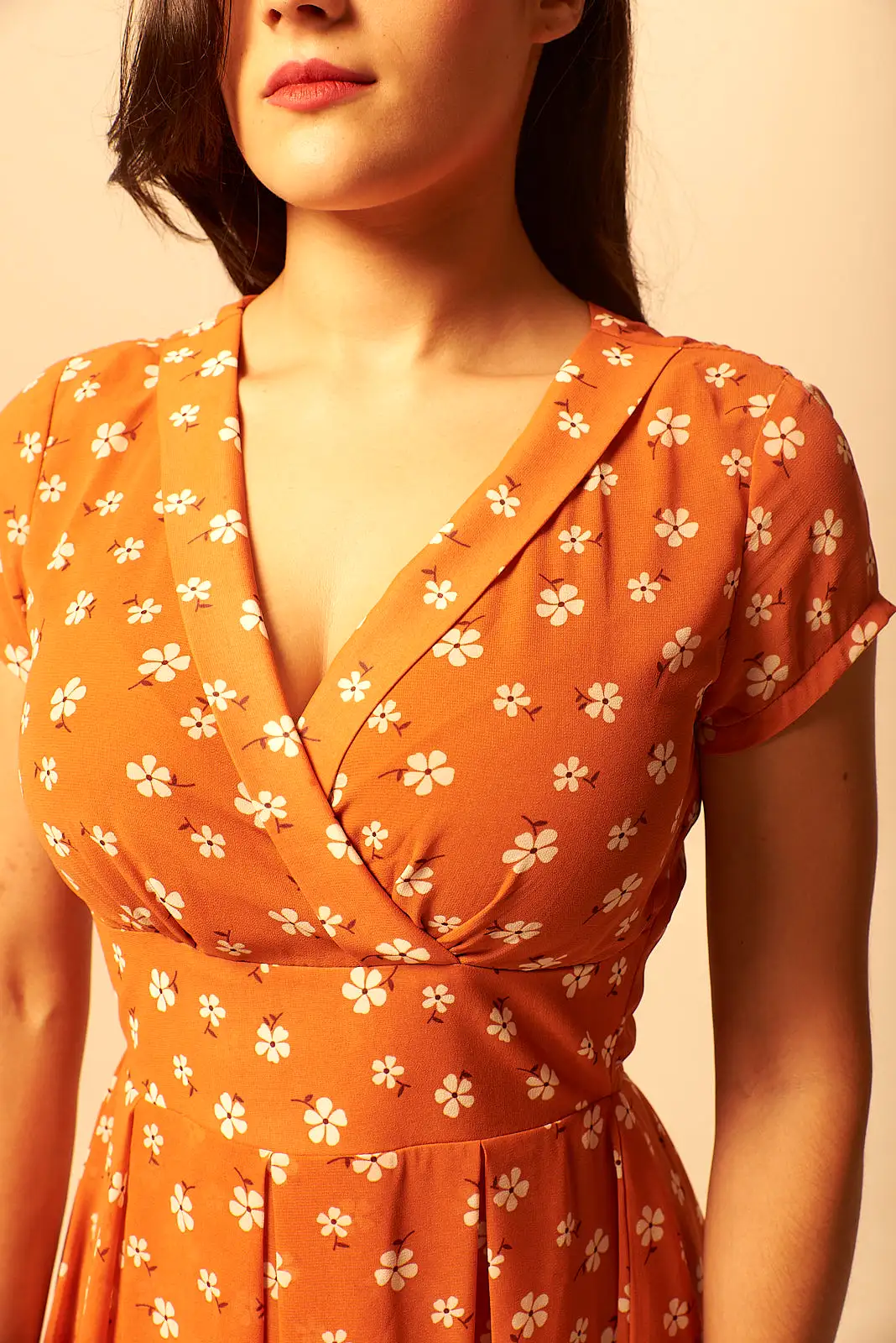 Enchanted Orange Floral Dress