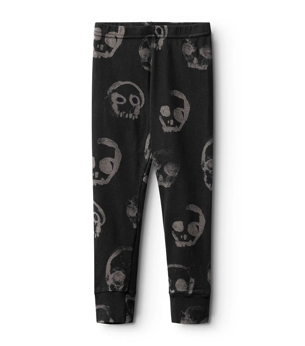 faded skulls leggings