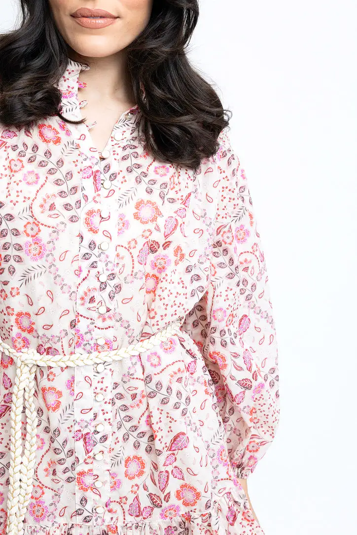 Floral Paris Button Down Dress