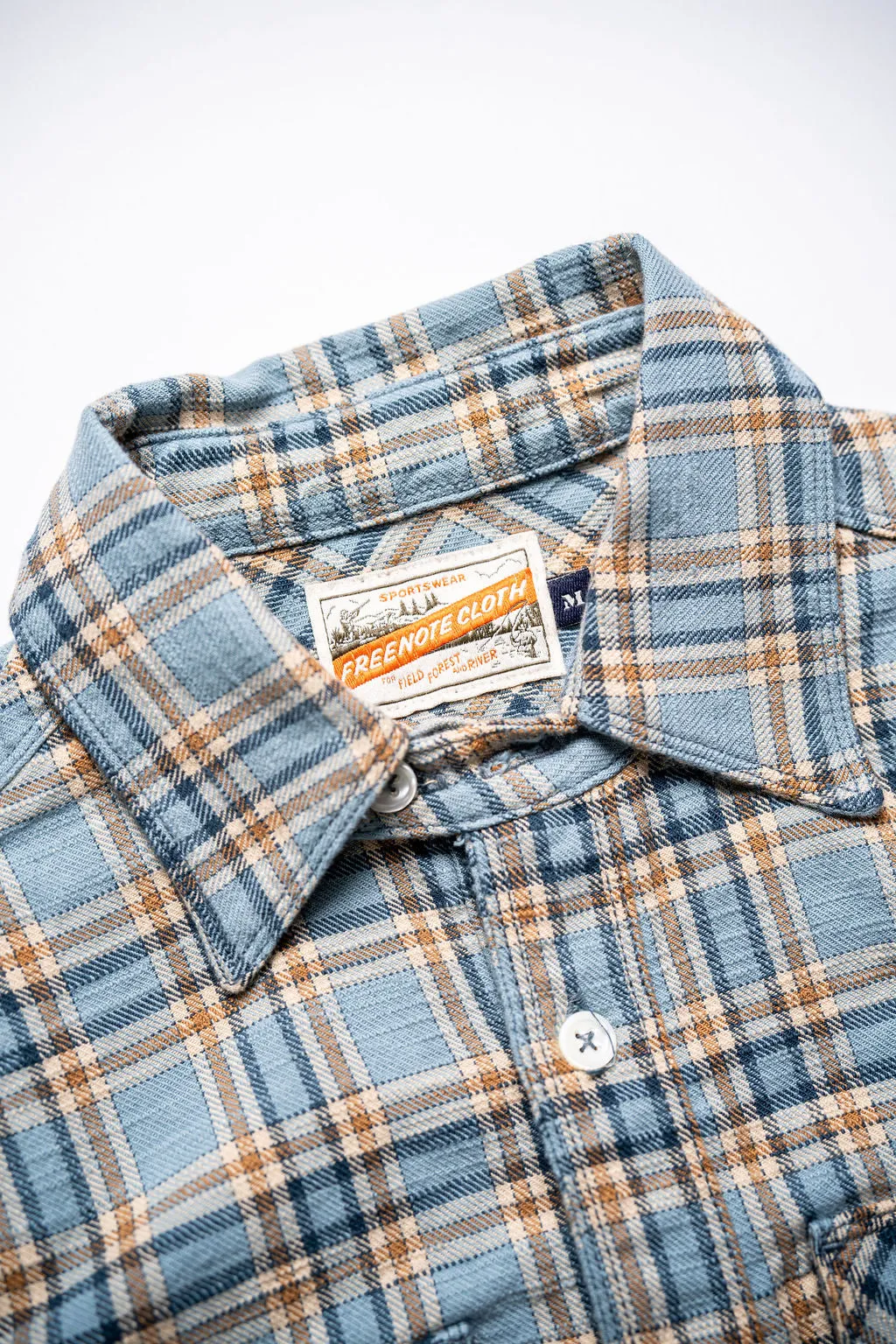 Freenote Cloth Currant - Blue Dun Plaid