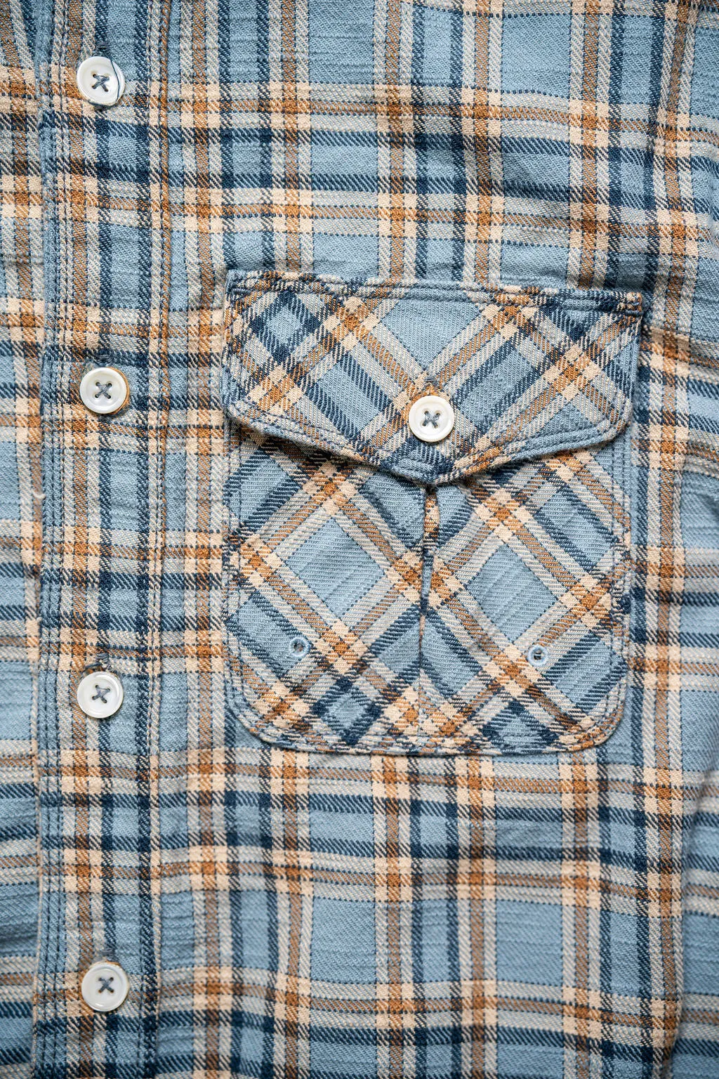 Freenote Cloth Currant - Blue Dun Plaid