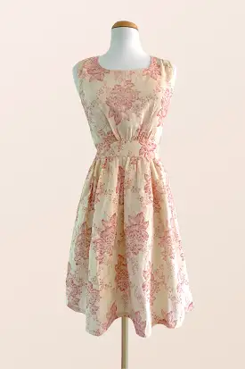 French Linen Floral Dress