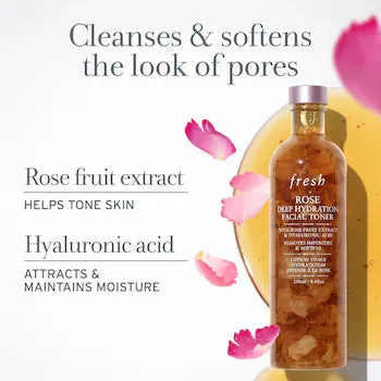 Fresh Rose & Hyaluronic Acid Deep Hydration Toner 8.4oz/250ml