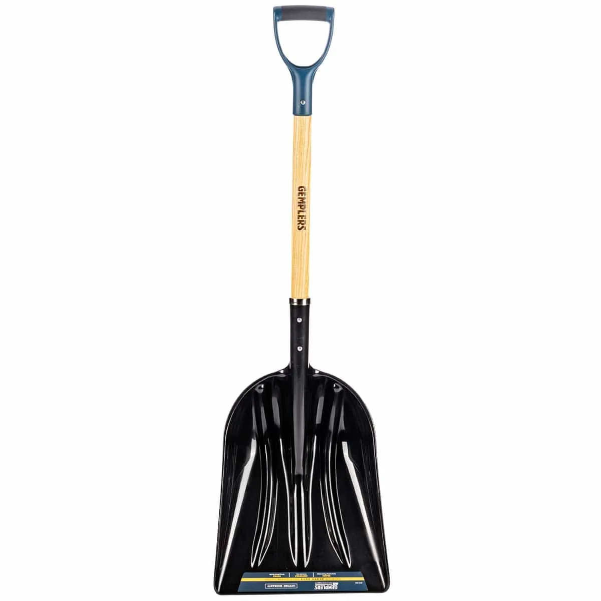 Gemplers Poly Scoop Shovel with Wood Handle | 6 pack