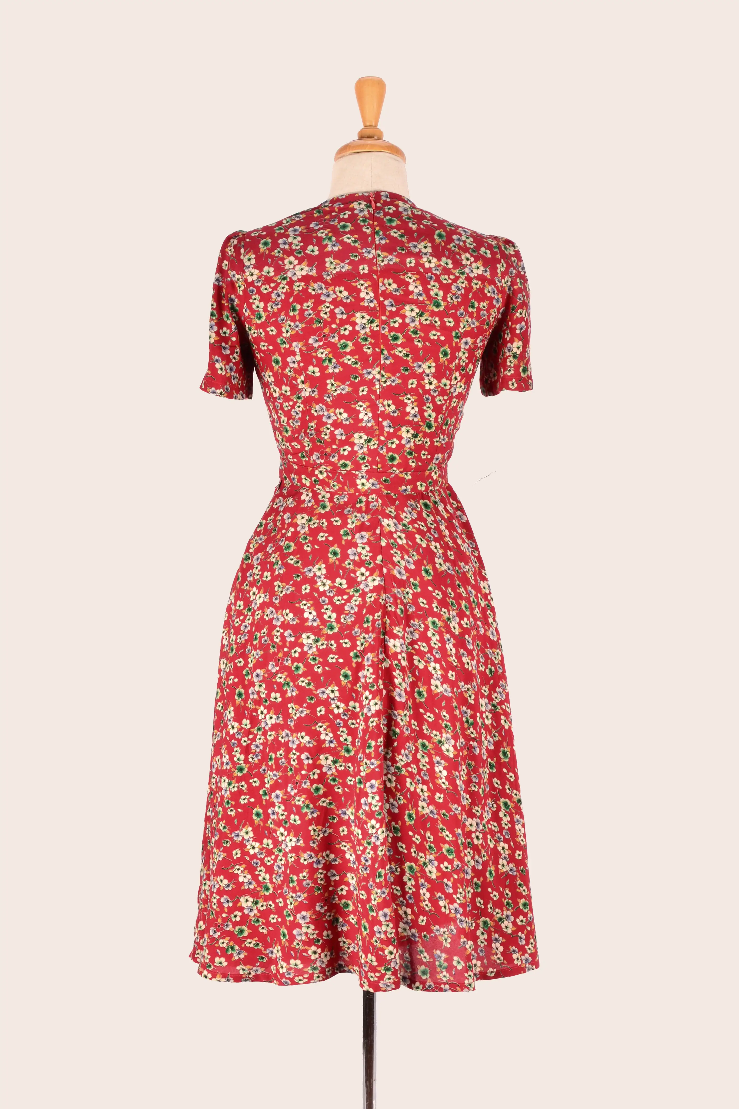 Ginger Burgundy Floral Dress