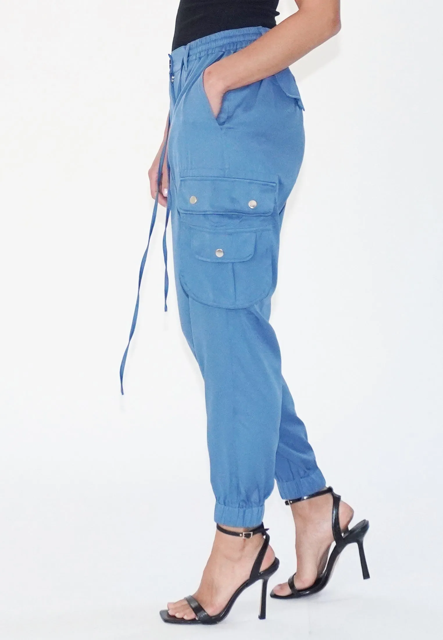 GLOW BLUE CARGO TROUSERS