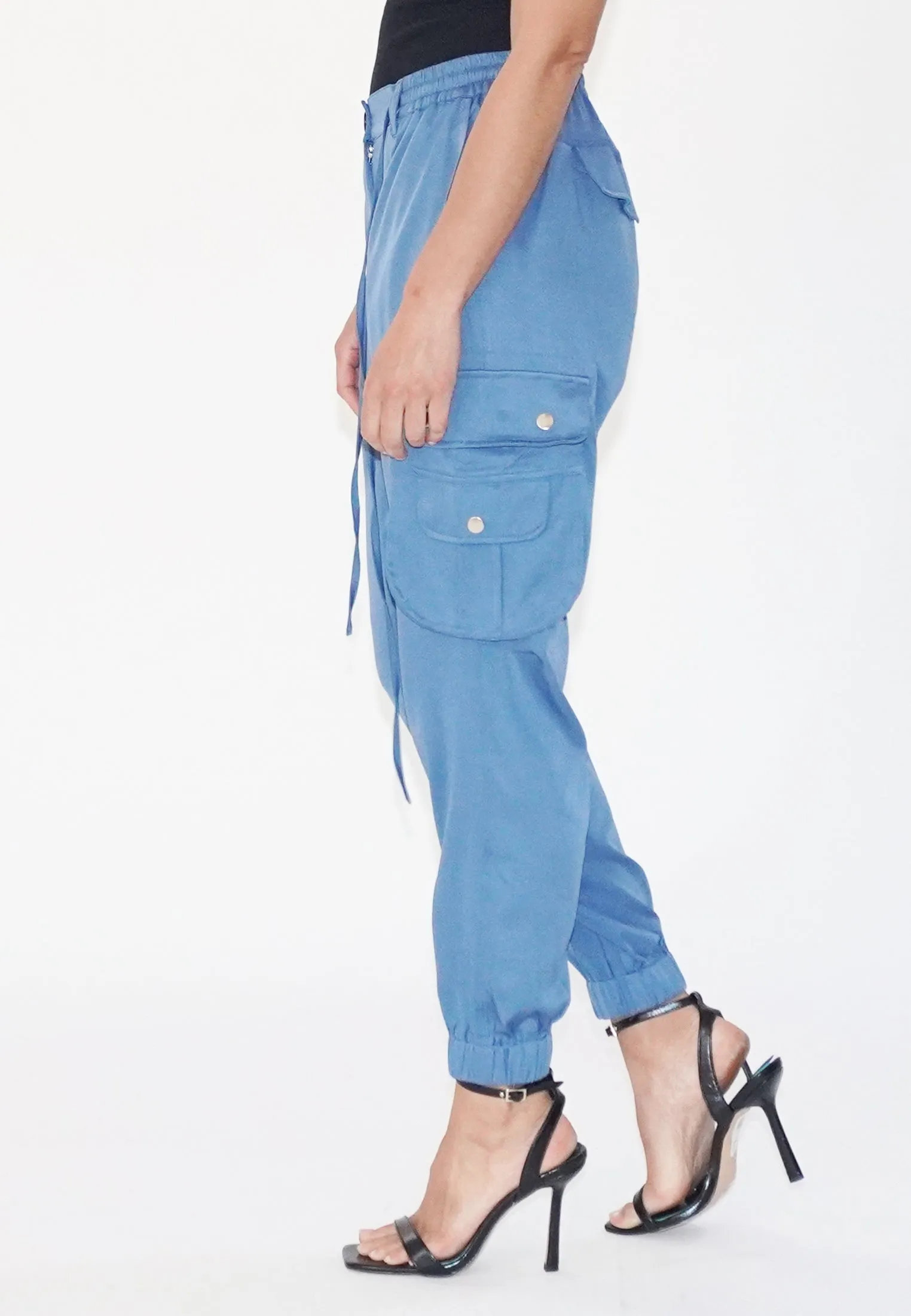 GLOW BLUE CARGO TROUSERS