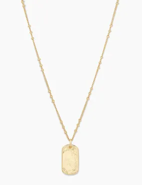 Gorjana Griffin Dog Tag Necklace, Gold