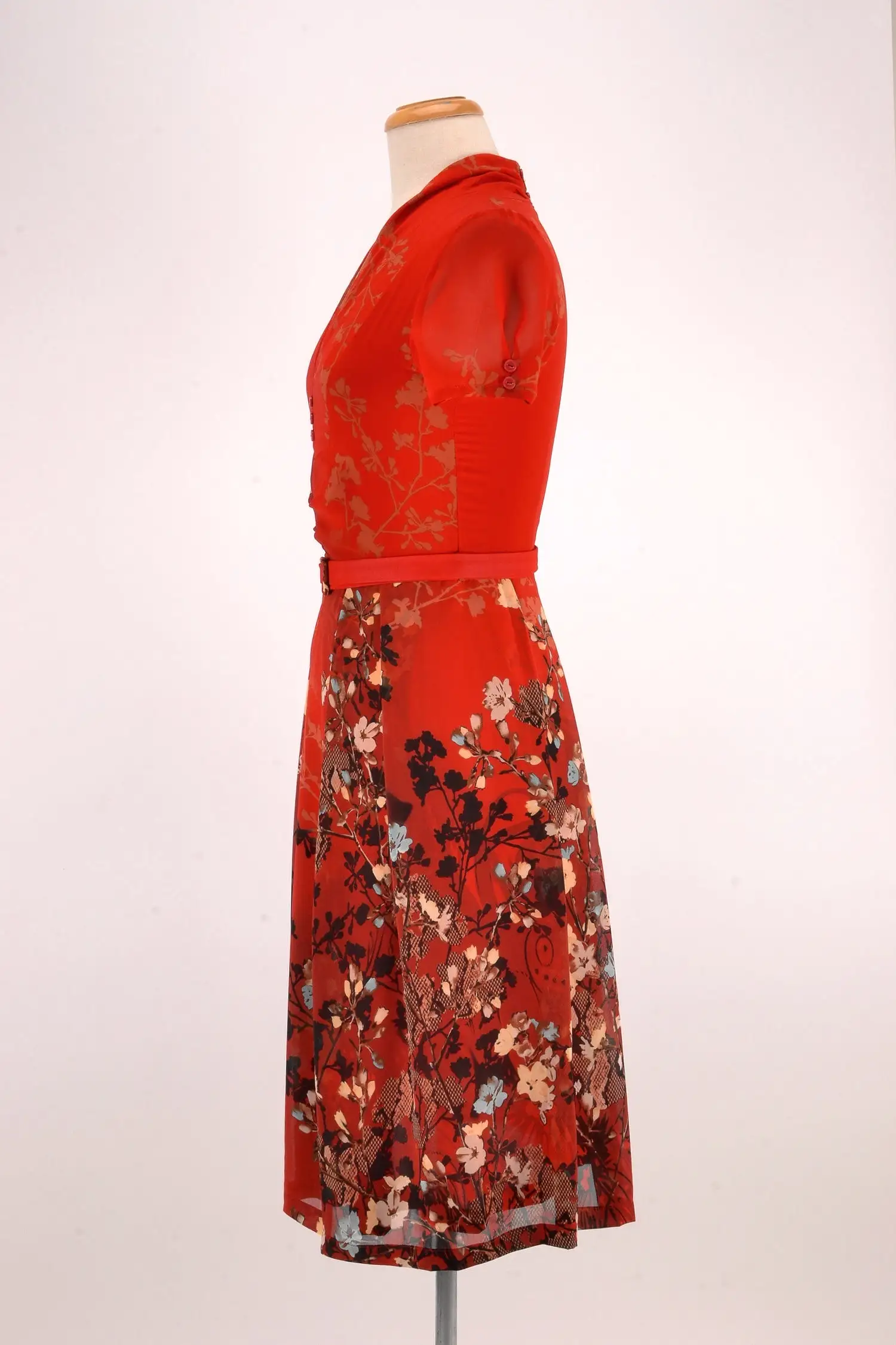 Grace Kelly Red Floral Dress