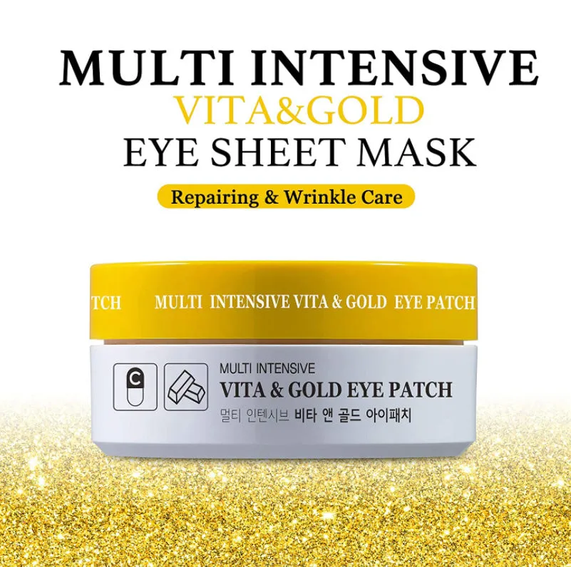 HANI x HANI Multi Intensive Vita & Gold Eye Patch 60ea Skincare Facial Anti Wrinkles Dark Circles Elasticity Firming Elasticity 