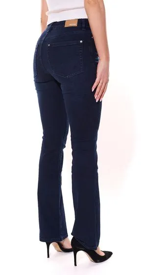 HECHTER PARIS Vaqueros bootcut para mujer, elegantes pantalones vaqueros con estilo de 5 bolsillos 60680852 azul oscuro