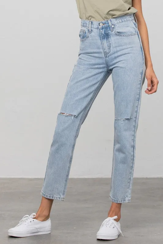 HIGH WAIST PREMIUM TAPERED JEANS