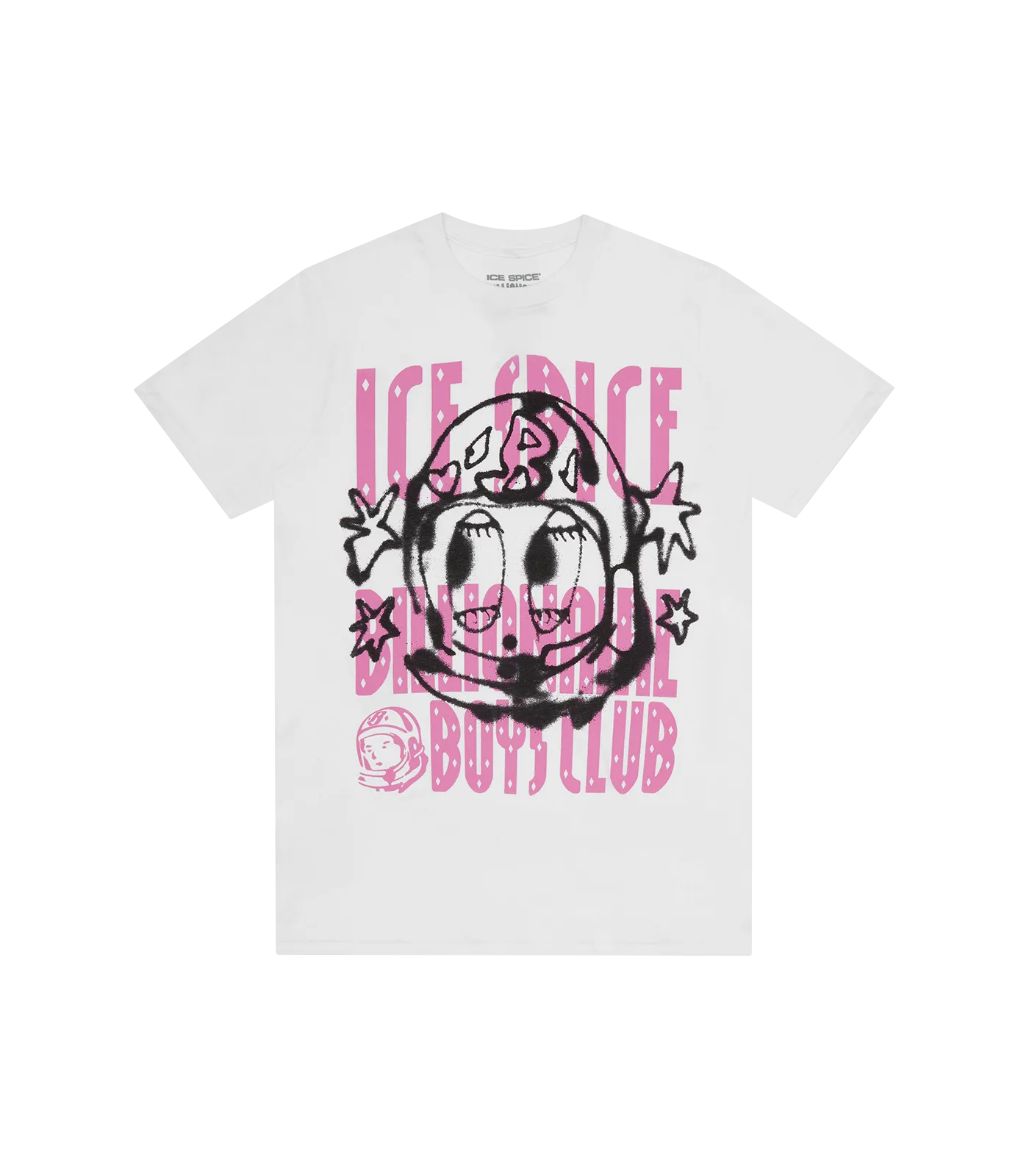 ICE SPICE X BBC GRAFFITI ICE MOON T-SHIRT - WHITE/PINK