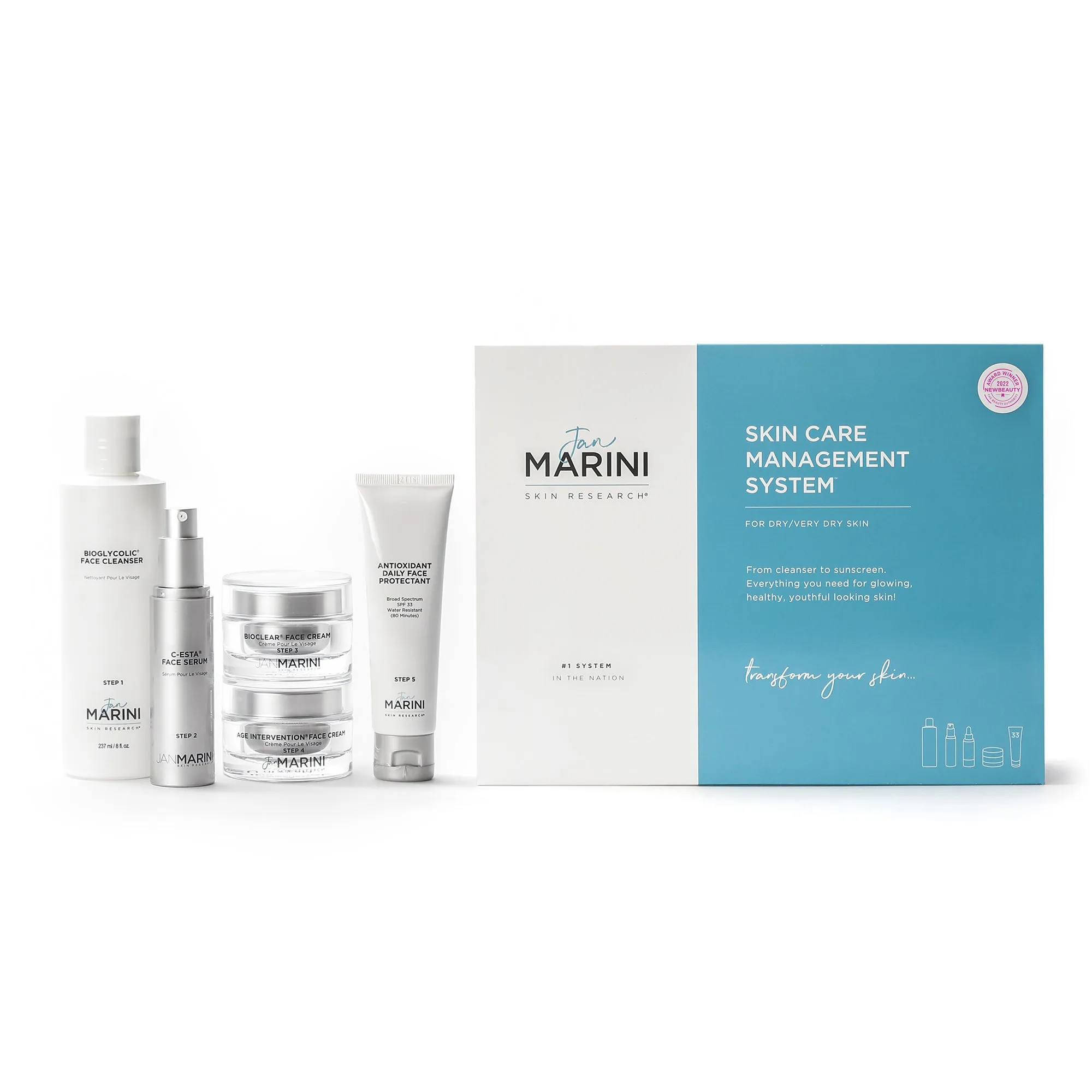 Jan Marini A Skin Care Management System - Dry/Very Dry with Daily Face Protectant SPF33