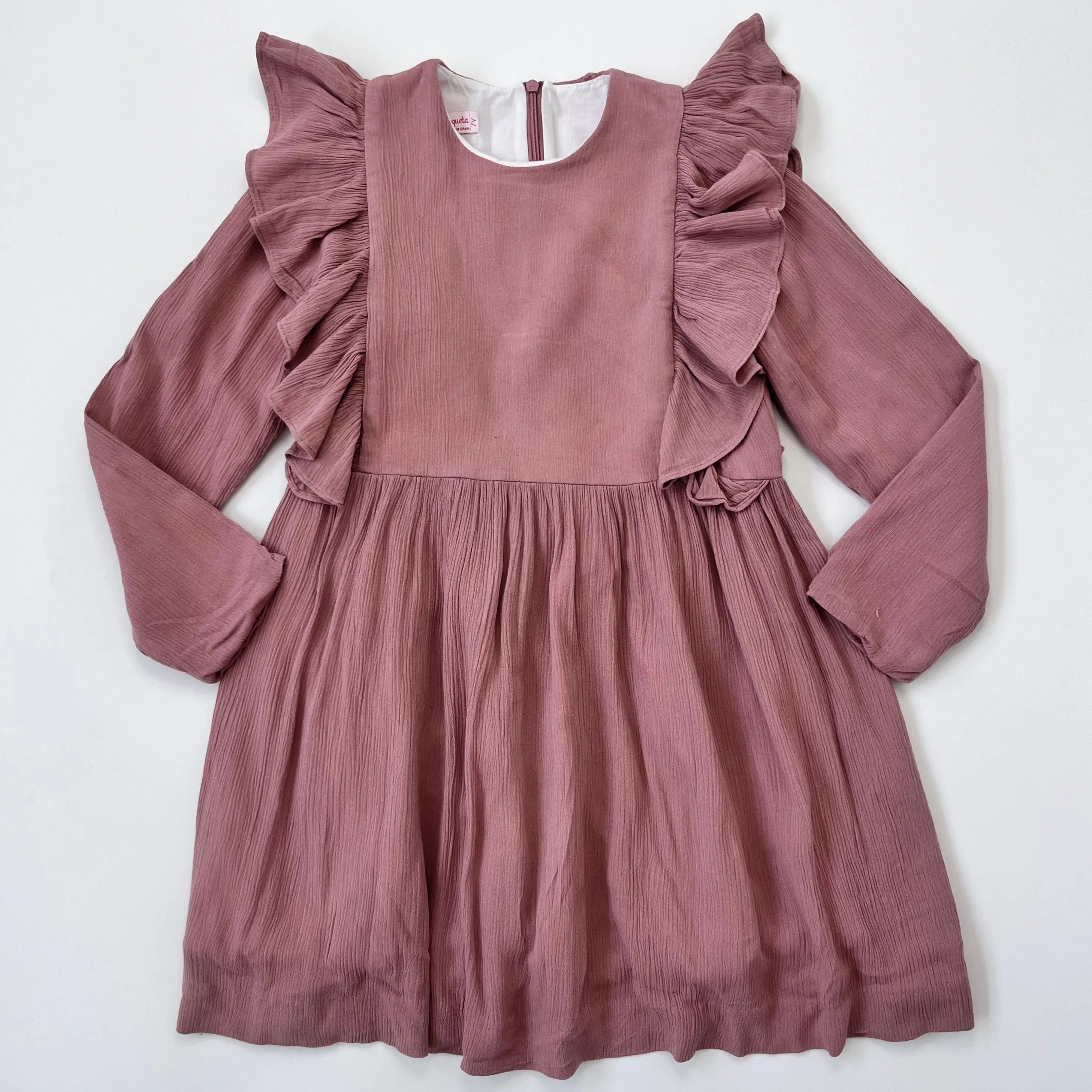 La Coqueta Dusty Pink Dress With Frill: 7 Years