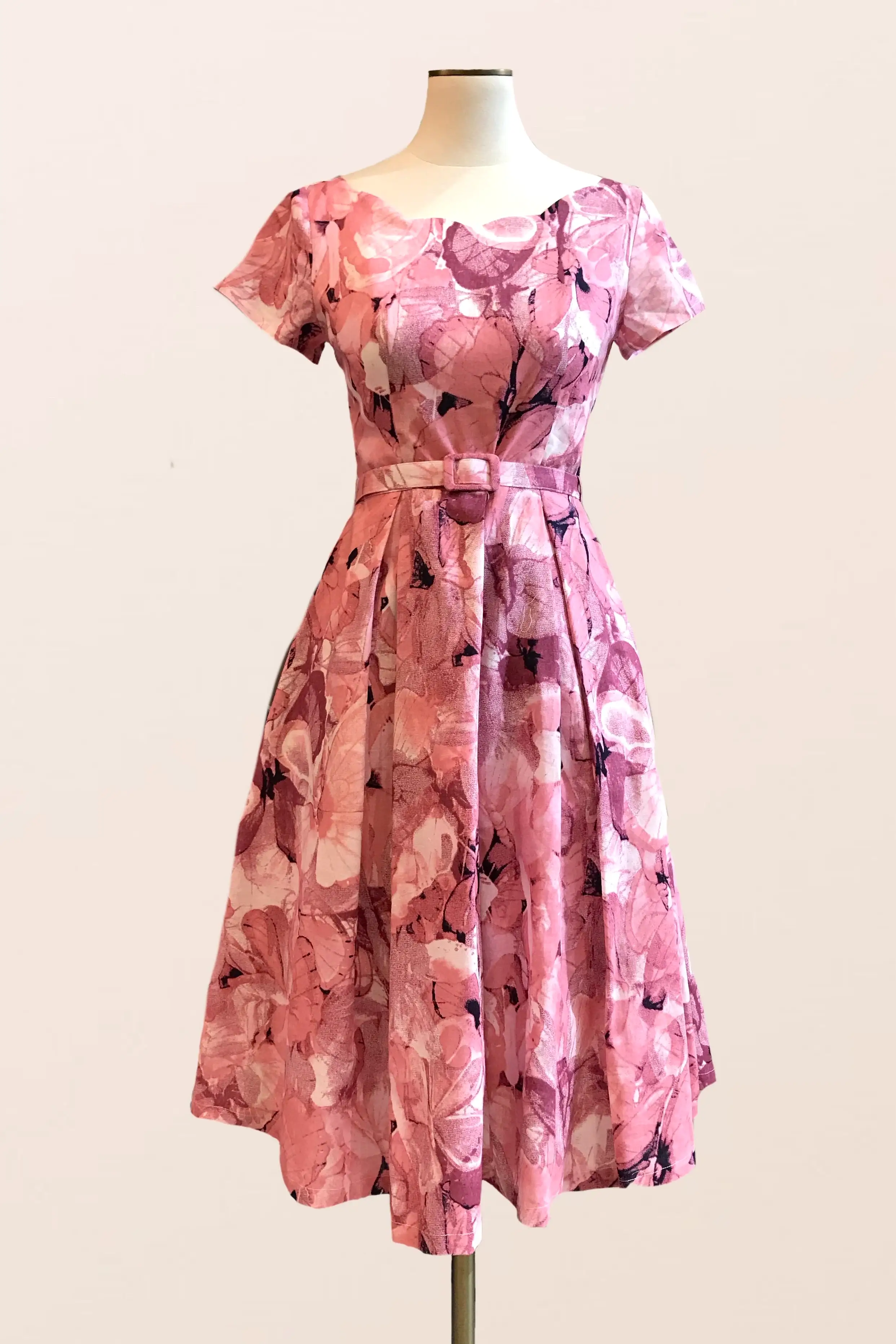 Laura Dusty Pink Floral Dress