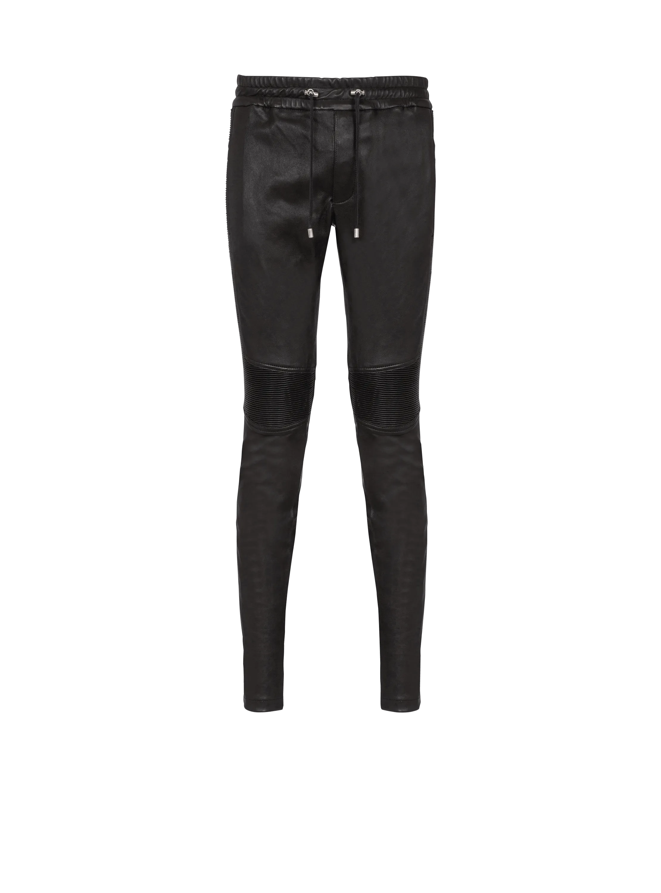 Leather biker trousers