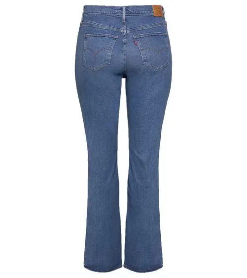 LEVI`S PLUS 725 jean bootcut pour femme pantalon en jean taille haute jean style 5 poches grandes tailles 15435951 bleu